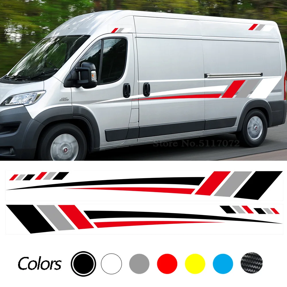 

Наклейки для кузова автомобиля, полосы для автодома, графические Наклейки для Jumper Ducato Van, аксессуары/6 шт.