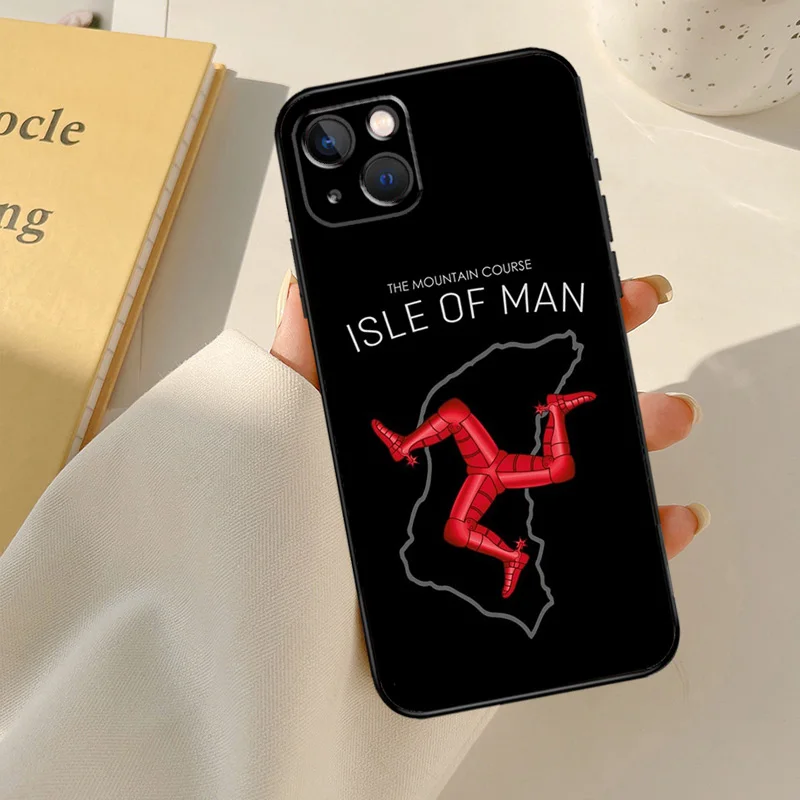 Isle of Man Coat of Arms Phone Case For iPhone 12 11 13 14 15 16 Pro Max Plus X XR XS Max 12 13 Mini Cover