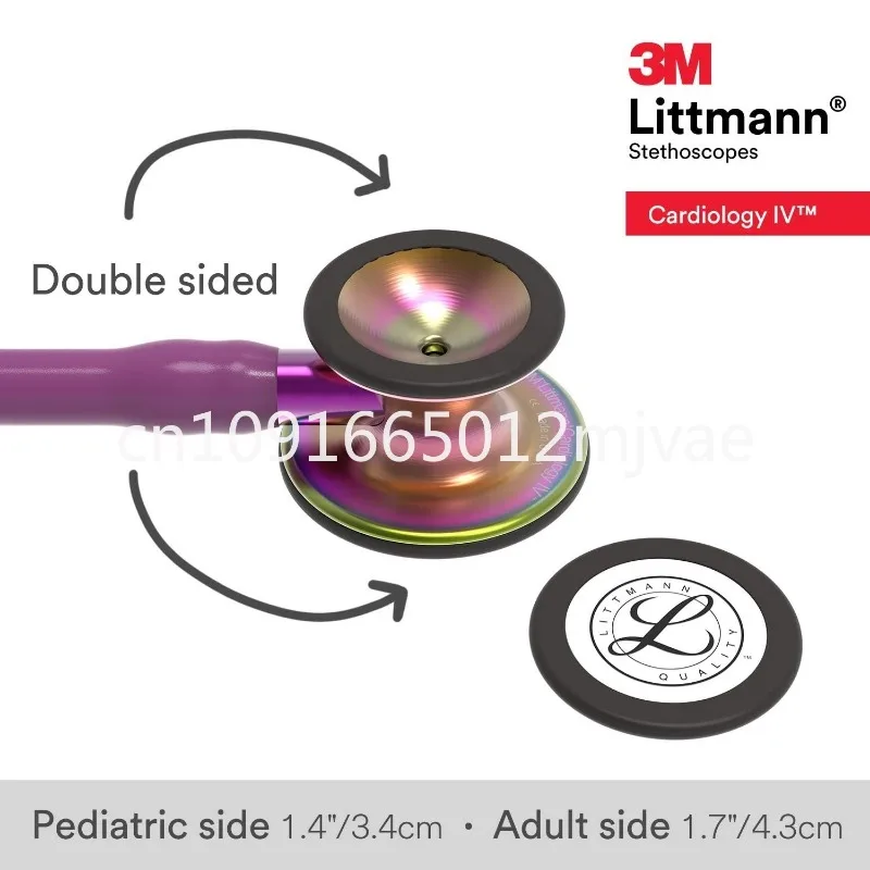 6205 3M Littmann Cardiology IV Stethoscope, 6205, plum tube, rainbow chestpiece violet stem