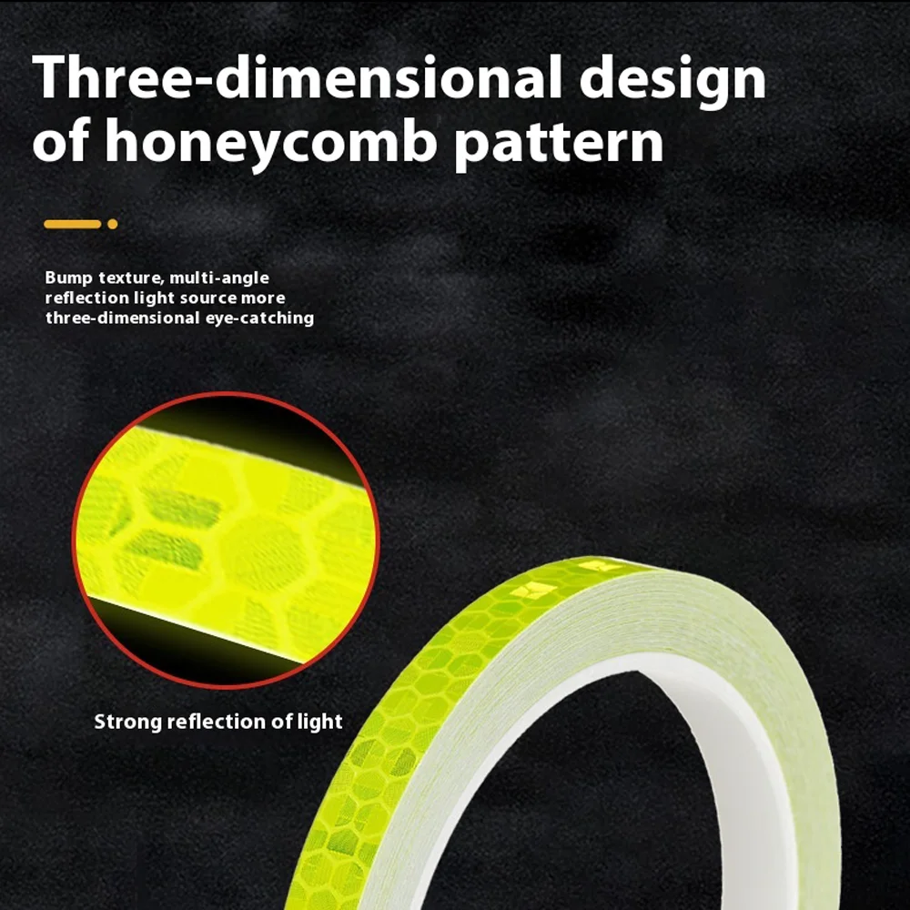 Bike Stickers Reflective Tape Fluorescent MTB Bike Bicycle Strips Cycling MTB Tapes for Bicycle Helmet Motorcycle Scooter