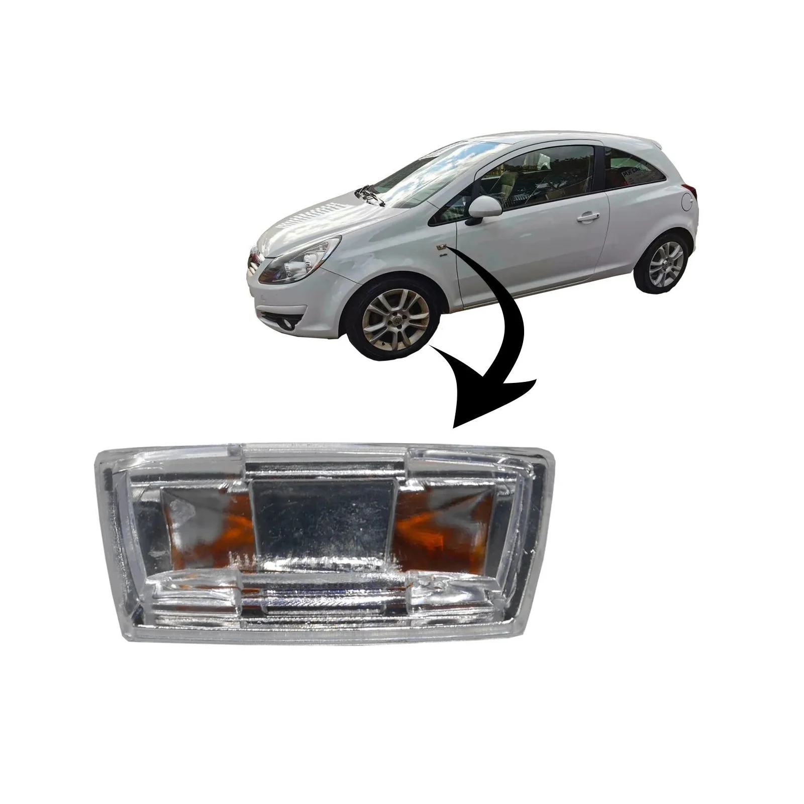 

2pcs Right/Left Side Indicator Repeater Light Lamp For Vauxhall Astra H Corsa D Car Turn Signal Light Replaceable Auto Parts