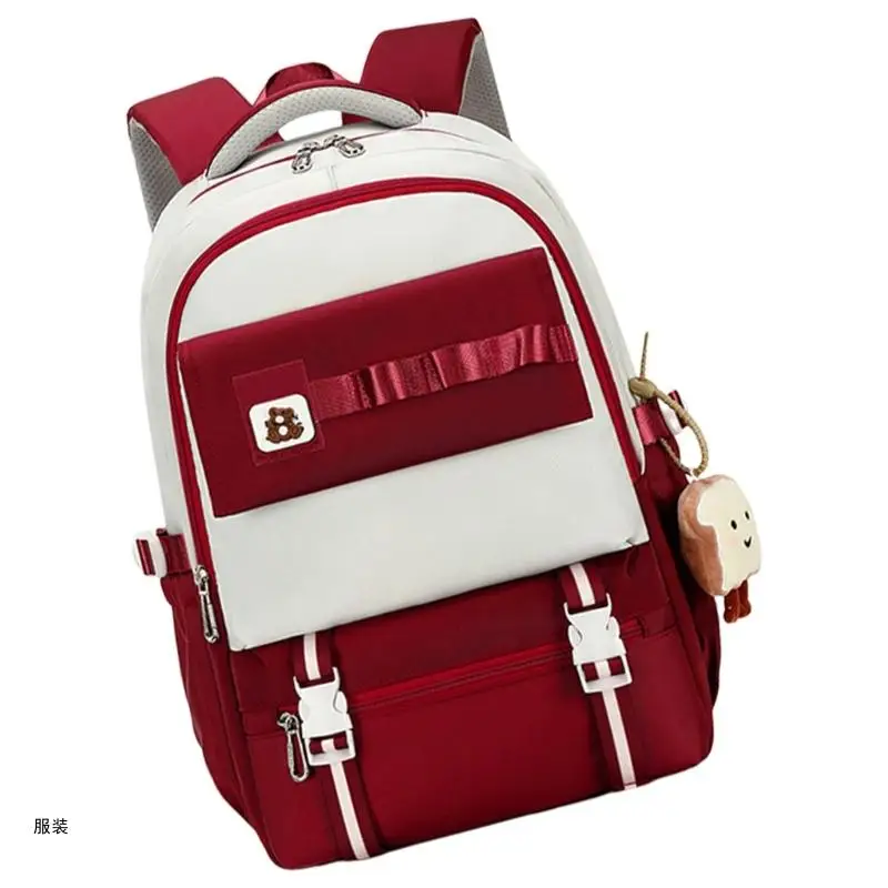 D0UD Teenager Casual Backpack Spacious School Bag for Boys Girls with Laptop Pocket