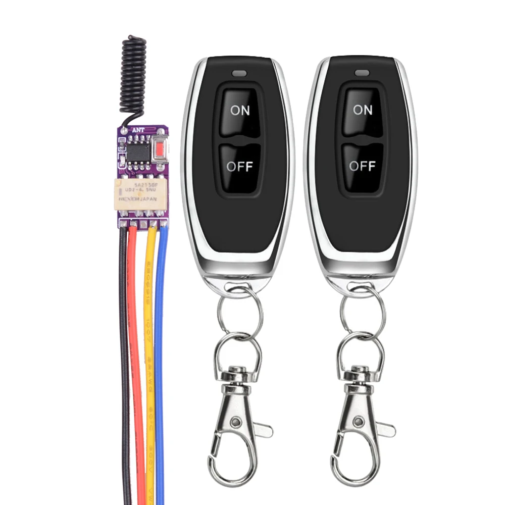 3.7V 5v 6v 7.4V 9v 12v Power savingmini Size Relay Contact RF Wireless Switches Smart Home Small Mini Remote Control