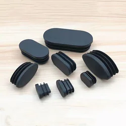 10x20-40x80 Olive Oval Plastic Pipe Plug Table Chair Stool Leg Tubing End Cap Tube Pipe Inserts Plug Furniture Leveling Feet Pad