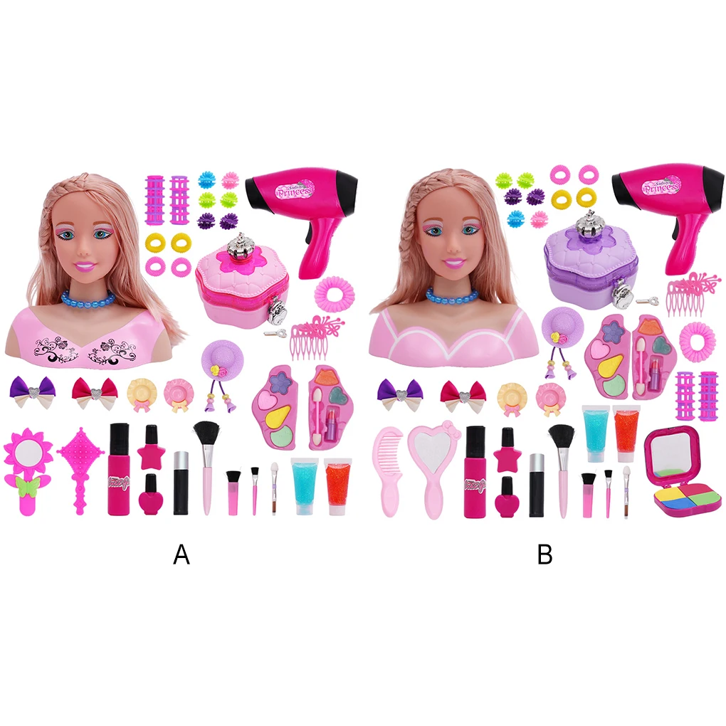 Bambola per il trucco per bambini inodore facile da afferrare ampia applicazione delicata sulla pelle Styling Doll Play Variety