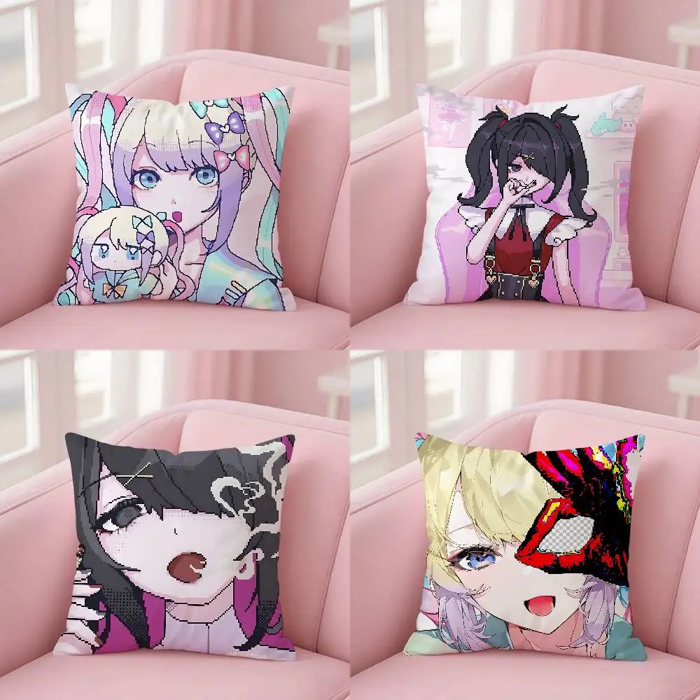 N-Needy Girl O-Overdose Cushion Cover For Living Room Bedroom Sofa Square Office Decorative Pillowcase Soft Throw Pillows Gif
