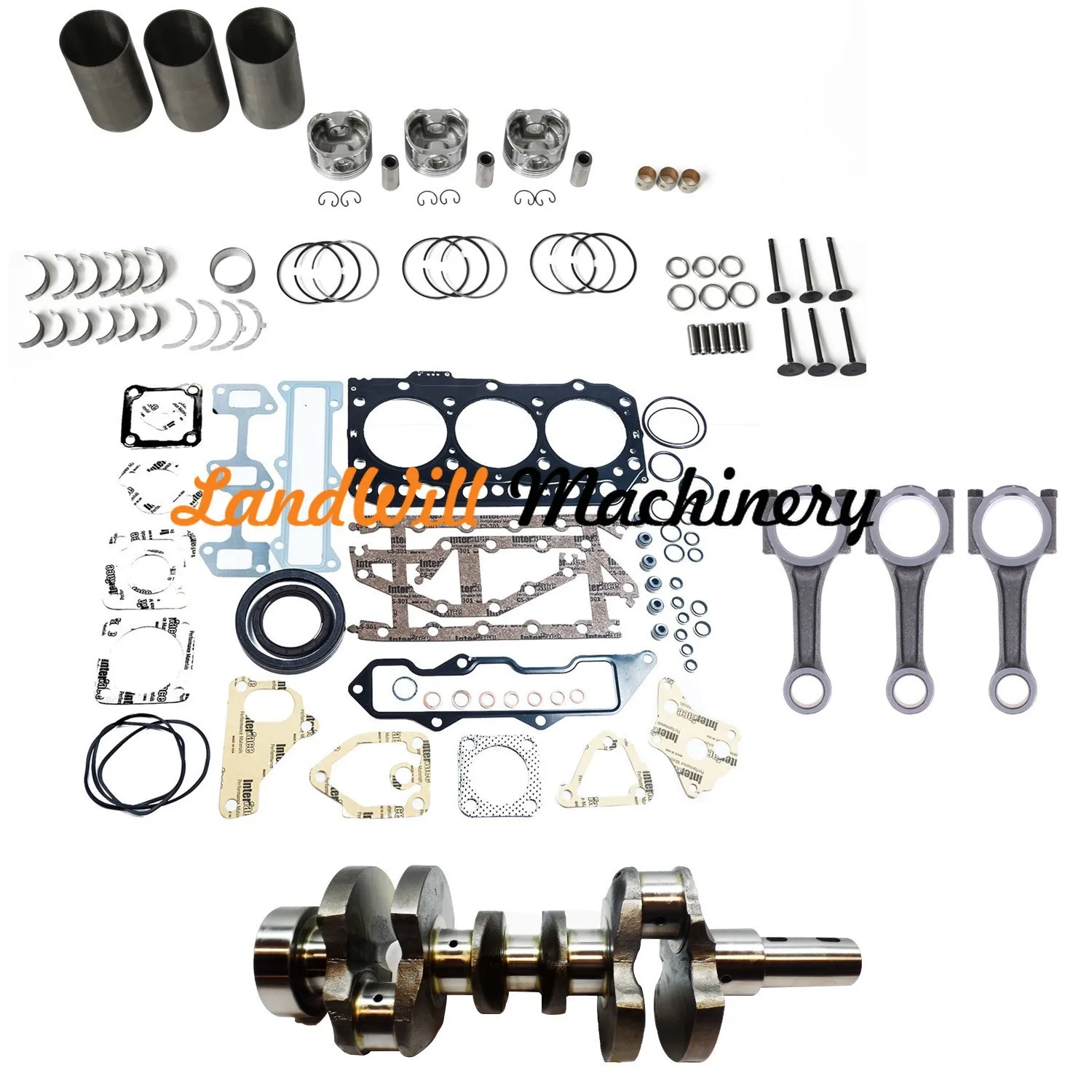 3TNE84 Engine Overhaul Rebuild Kit Fits For Kobelco Excavator SK030 SK035