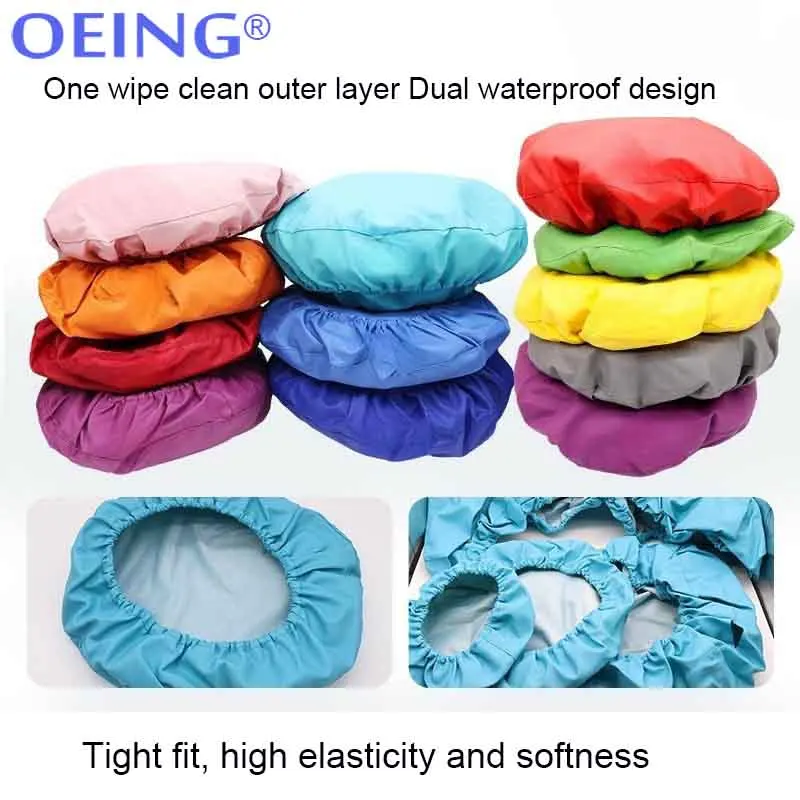 OEING 4Pcs/Set Dental Chair Seat Cover Unit Elastic Waterproof Protective Case Chair Dental Chair Cover PU Leather Dentistry Lab