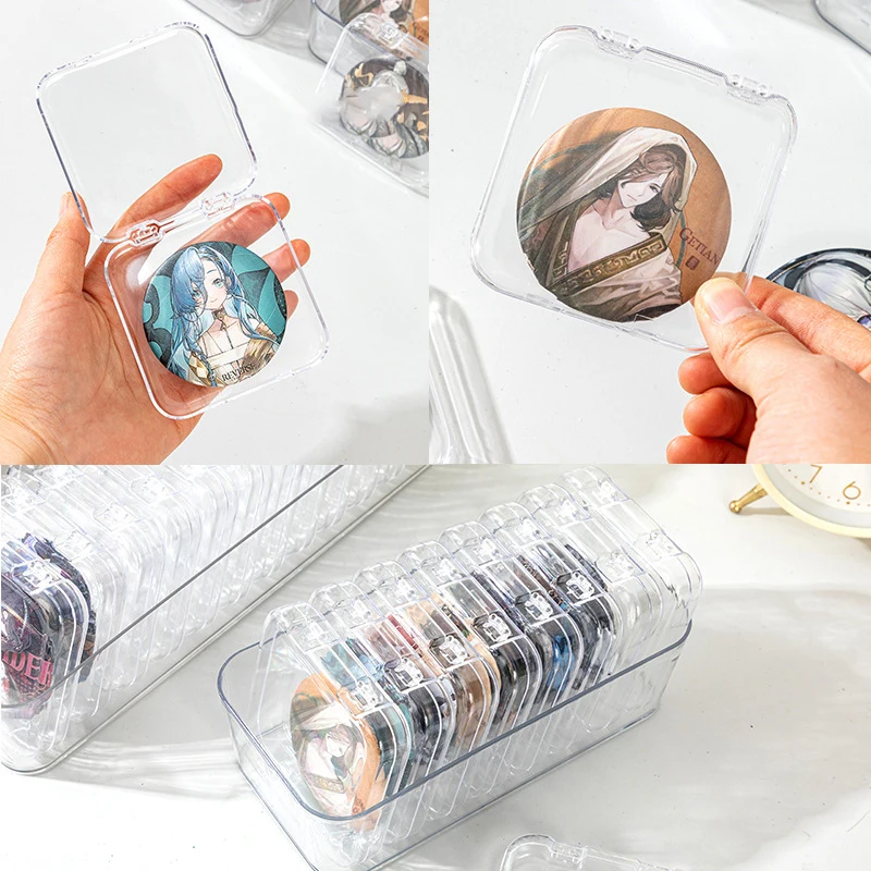 Acrylic Transparent Storage Box Blind Box Card Bar Storage Box Badge Box Series Storage Box Dustproof Anime Peripheral Organizer