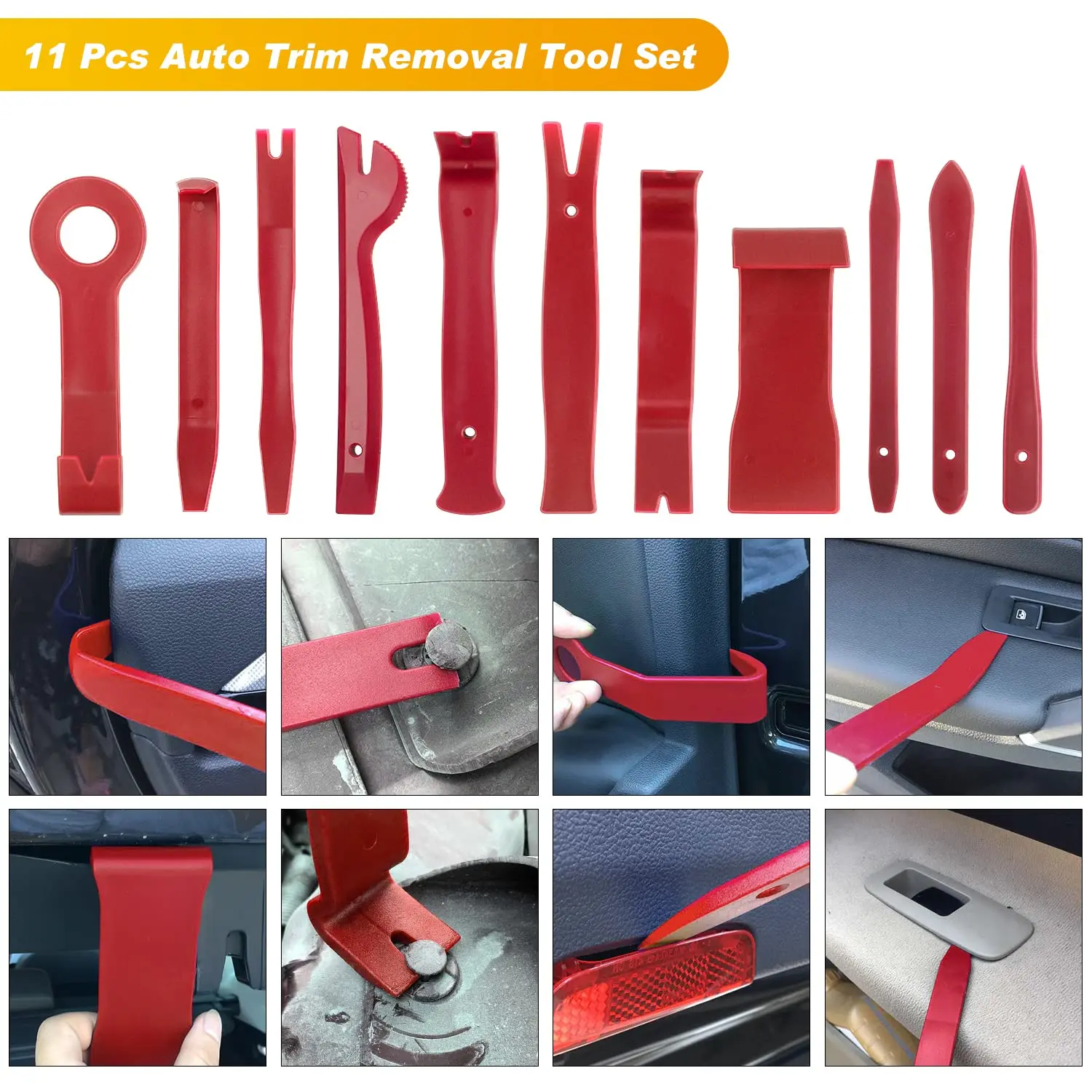 12/19pcs Auto Interior Disassembly Kit Car Plastic Trim Removal Tool Car Clips Puller Panel Tools For Auto Trim Puller Set