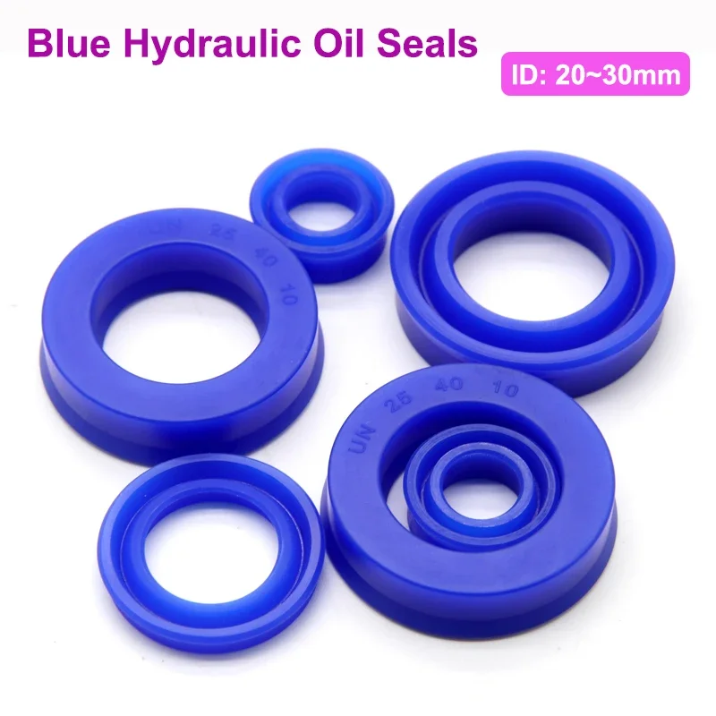 5pcs UN Radial Shaft Hydraulic Seal (IDxODxTHK), ID 20-30mm Polyurethane Piston Shaft Piston Rod PU Single Lip U Cup Oil Seals