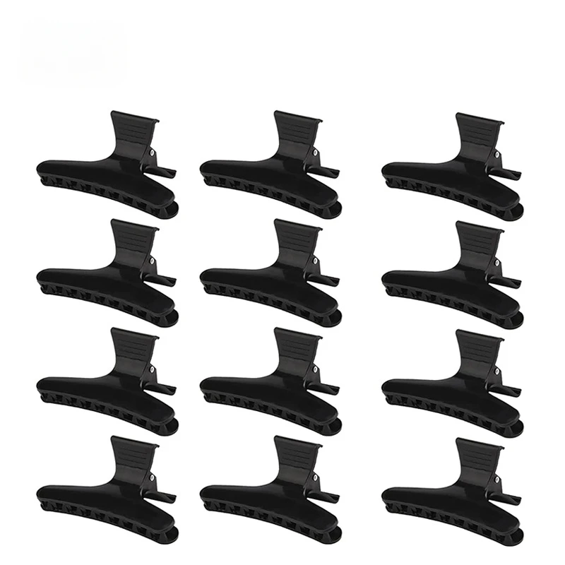 12Pcs Butterfly Holding Hair Clip Hair Section Claw Clamps Hairdressing Tool for Cutting Hairdressing Butterfly Clip Grabs Salon