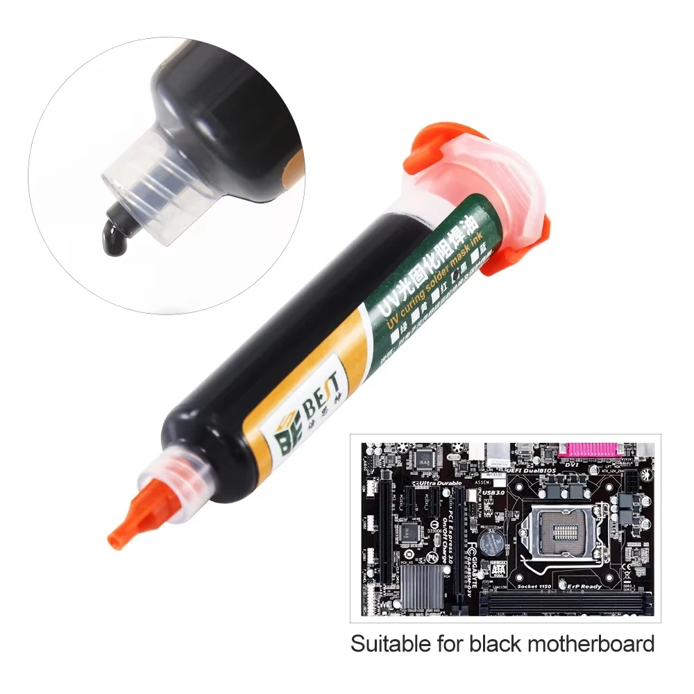BST 10cc UV Curing Solder Mask ink Red/Green/Black/Yellow/Blue Color for Mobile Phone PCB Welding Repair Tools