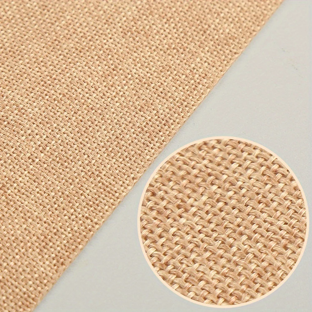 19.68x58.26 inches Self-Adhesive Linen Fabric Roll, DIY Craft & Decorative Burlap Cloth for Hand Wash Only