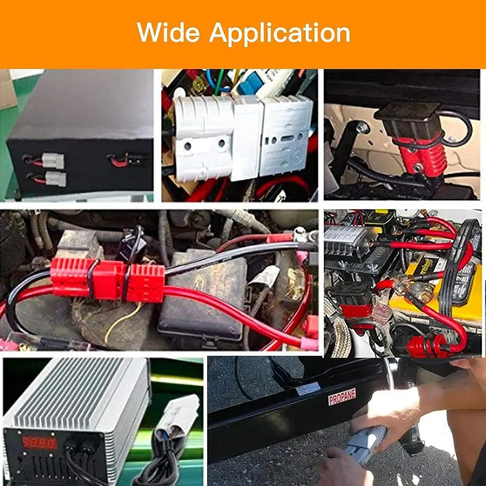 Terminals 50 AMP Plug Cable Terminal 600V Grey Red Battery Power Connector Cable Connectors For Anderson