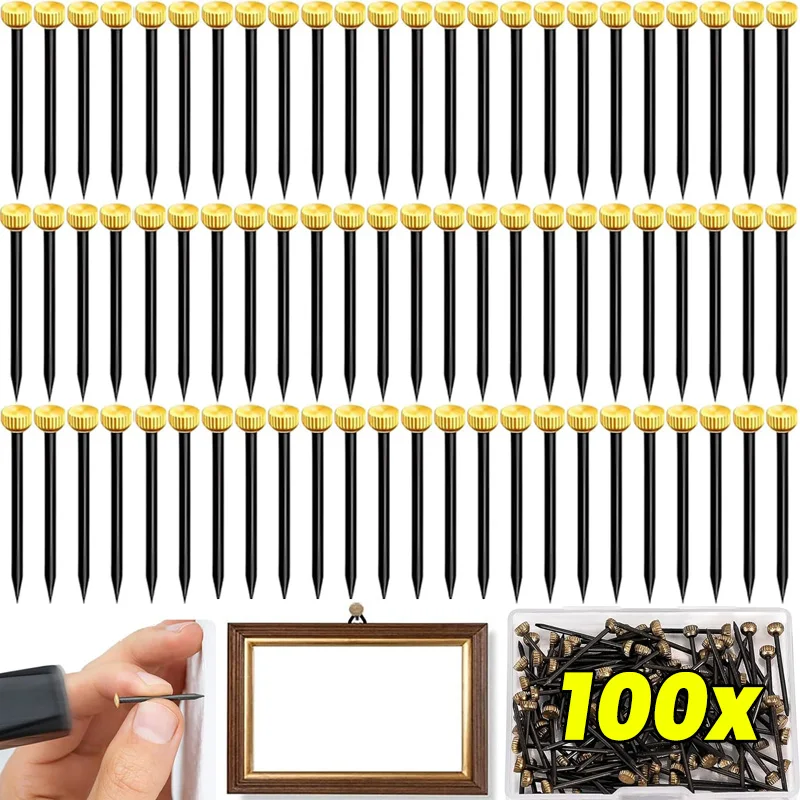 

Copper Head Nails Cement Nails Woodworking Cement Wall Wood Round Nail Hardware Pushpin Fastener for Hanging Picture Decoration