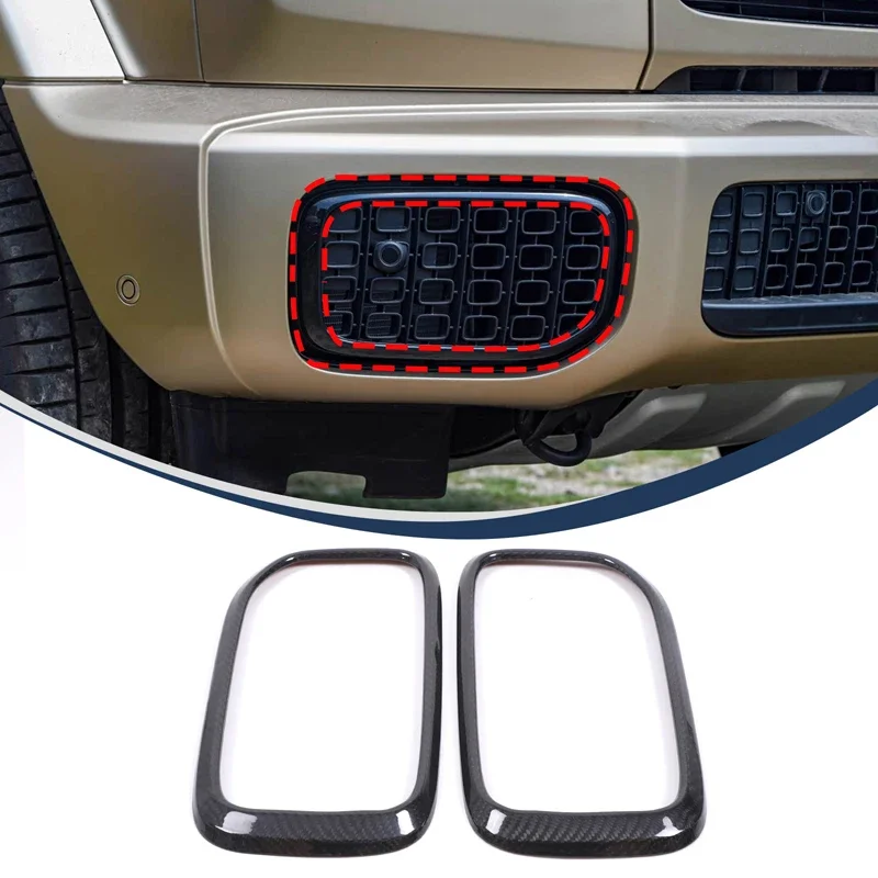 

For Mercedes Benz G-Class W465 2025+ Real Carbon Fiber car front bumper side air intake frame decorative sticker car accessories