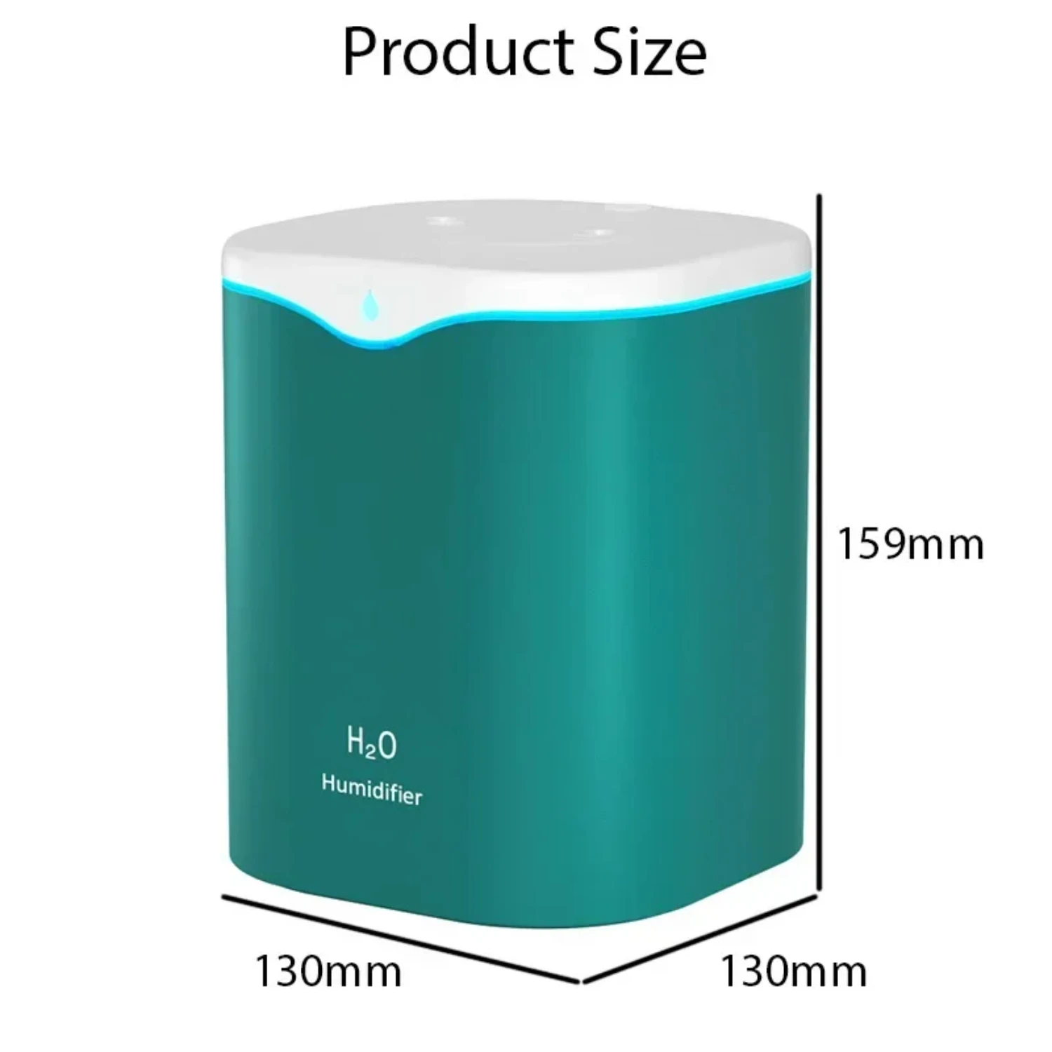 Humidificador de aire USB de gran capacidad para oficina, difusor de aromaterapia de aceite esencial y niebla fría, con doble puerto de pulverización, 2000ML