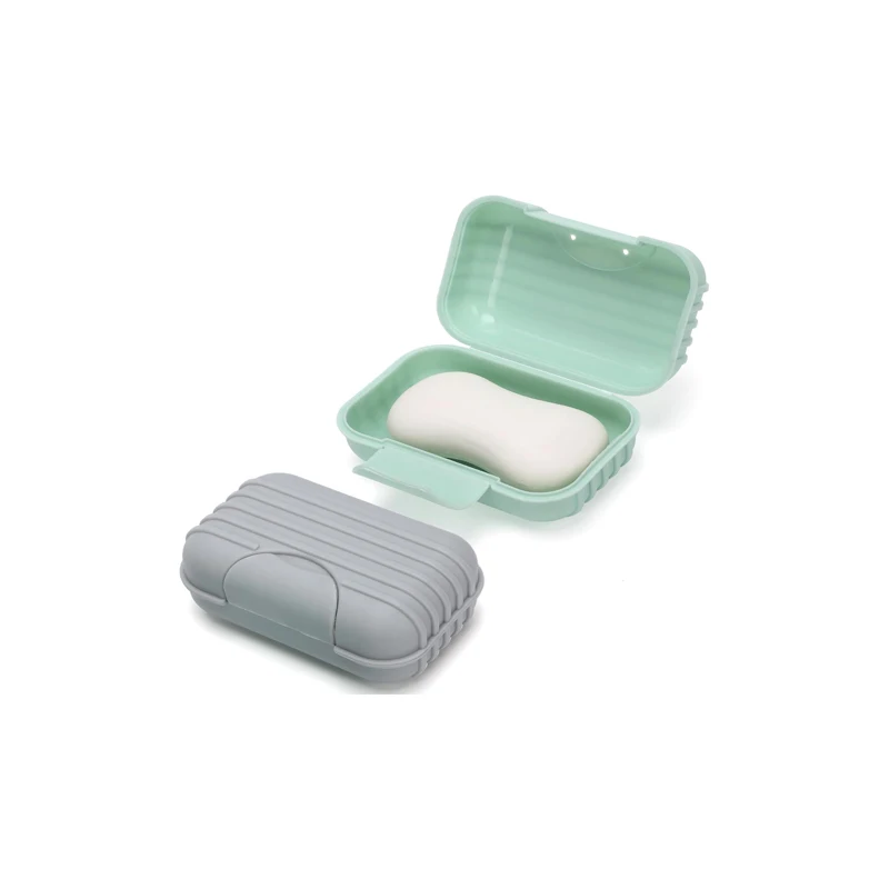 2Pcs Travel Soap Case with Lid Waterproof Leakproof Soap Bar Box Portable Shower Dish Soap Cartridge Buckle Soap Storage Box