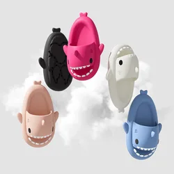 Summer Shark Slippers Women Shark Slides Men Indoor Bathroom Flip Flops Fashion Flat Shoes Cartoon Soft EVA  Women Shoes