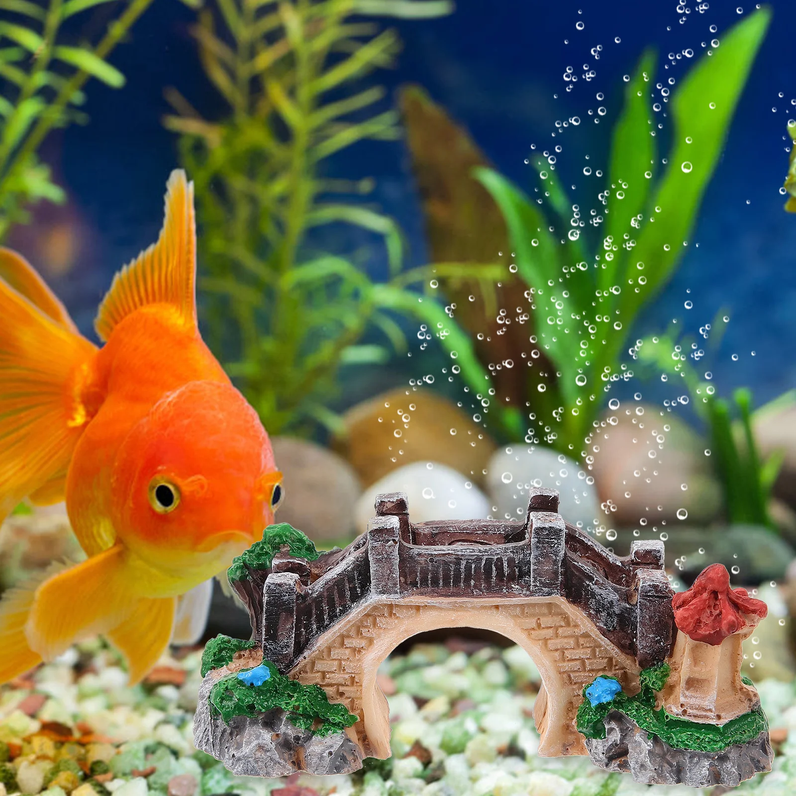 

Arch Bridge Decor for Fish Tank Mini Resin Bonsai Model Small Garden L scaping nament Indoor Outdoor Yard Use Smooth Surface