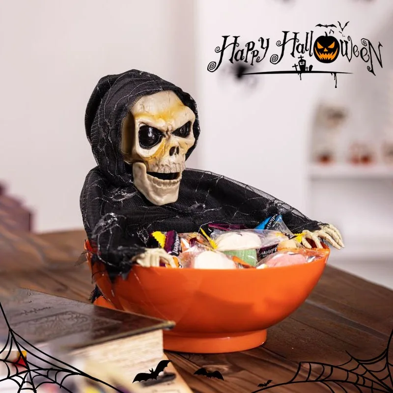 Humorous Halloween Candy Bowl Trick Candy Dish Scary Party Supplies Haunted House Decoration Spooky Table Accessories