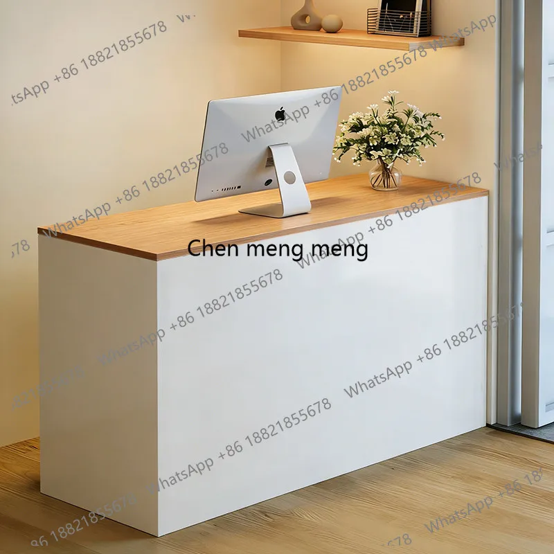 

Study Reception Desk Beauty Institute Infodesk Hairdressing Reception Desk Modern Coffee Shop Comptoir Caisse Corner Furniture