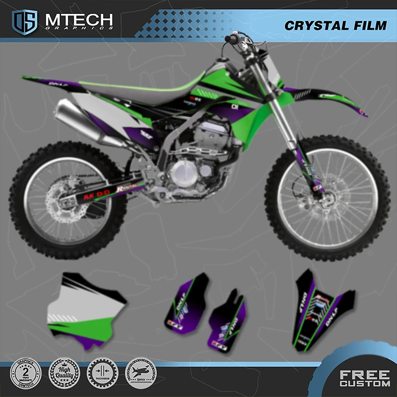 

DSMTECH For Kawasaki KLX 300R Graphics Background Decals Stickers kits For 2020 2021 2022 2023 KLX 300R 002