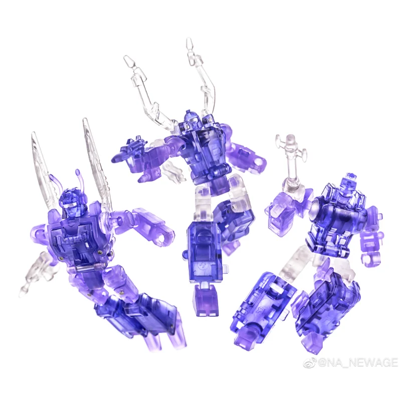 【Towar dostępny od ręki】Oryginalne zabawki transformujące NEWAGE NA Machine Insect Purple Transformed Limited Edition Small Ratio Action Doll