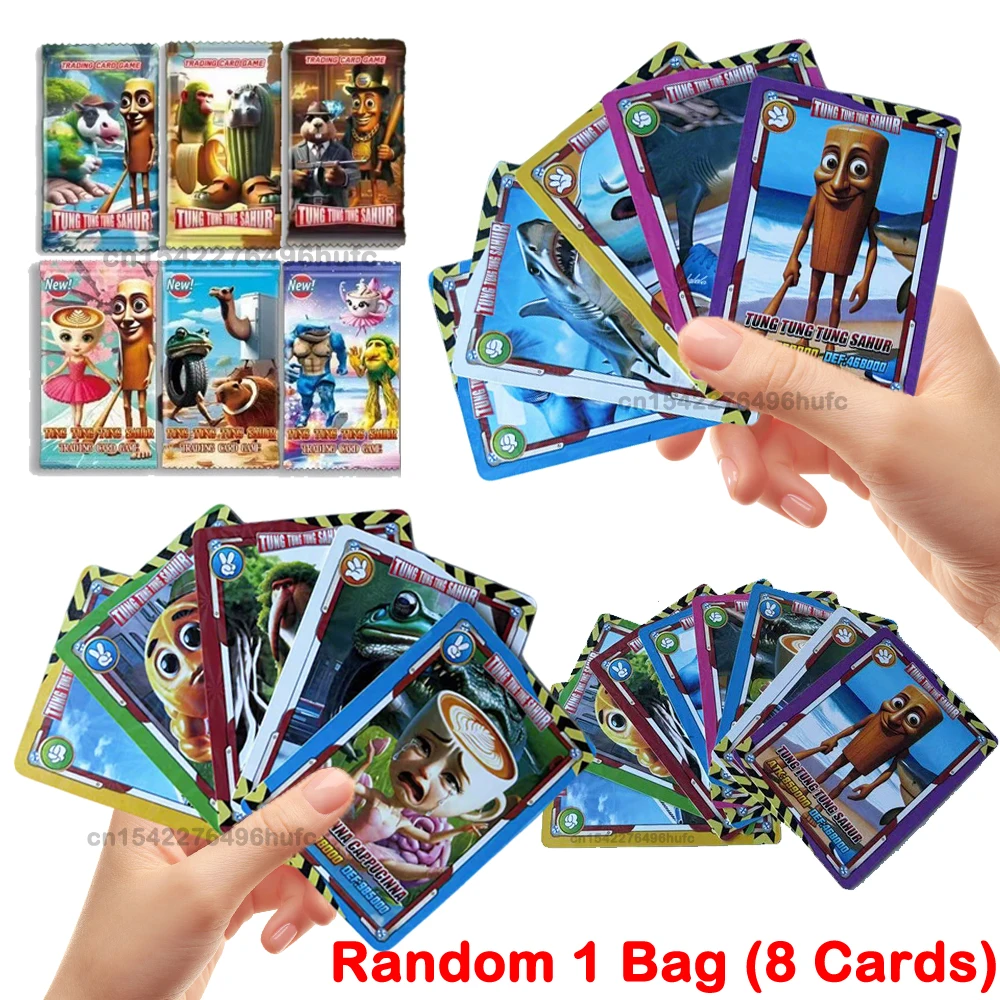 

1 Bag Italian Brainrot Trading Cards Tungtungtung Sahur Tralalero Tralala Collection Card Shimpanzini Bananini Battle Carte Toys