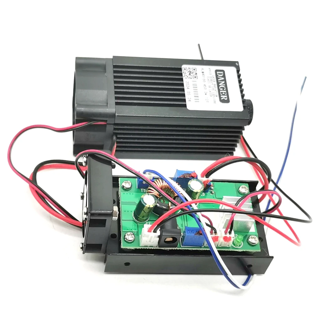 Adjustable High Power 450nm 4W /2W Blue Laser Diode Dot Module Engraver with Heatsink 12V TTL