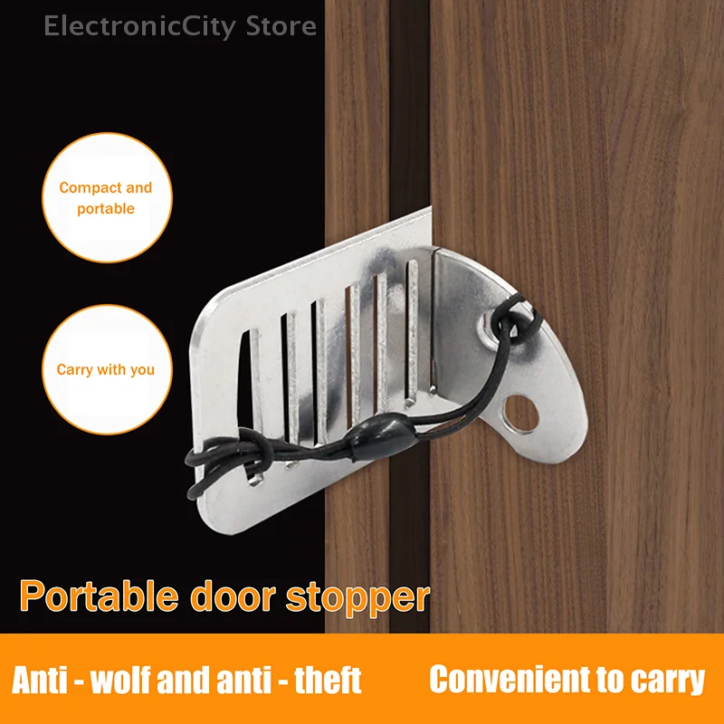 1 قطعة باب السفر المحمولة قفل المنزل السلامة في غرفة فندق شقة النوم الباب سدادة الأمن قفل إضافي للخصوصية الإضافية #2