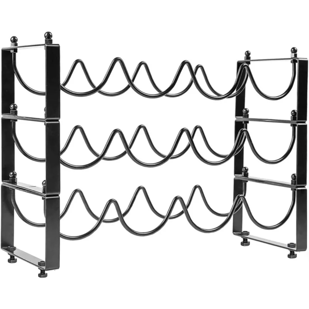 3-tiered-12-bottle-metal-wine-rack-sturdy-wave-design-with-reinforced-base-stackable-space-saving-bar-countertop-or-cabin