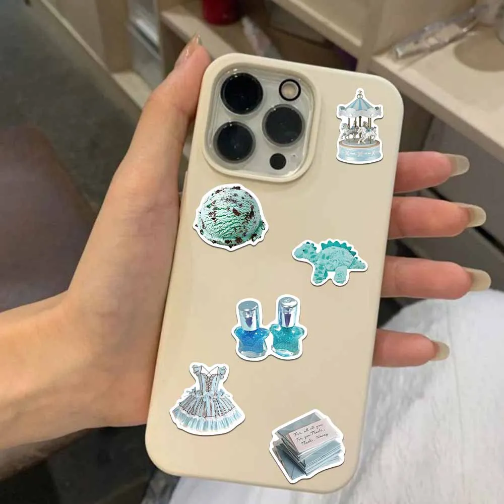 50pcs Ins Style Mint Mambo Soda Green Cool 3D Decals Cute Stickers DIY Aesthetic Phone Cup Notebook Laptop Fridge Wall Sticker