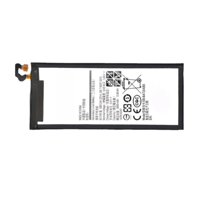 Replacement Mobile Phone Battery EB-BA720ABE 3.85V 3600mAh for Samsung Galaxy A7 2017 Version A720SM-A720S A720F/DS SM-A720