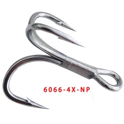 TAKEDO 6066-4X-NP UltraAntirust Treble Hook BT663-UA Triple Fishing Hooks 1/0 - 8# Fishhook For Saltwater Freshwater Fishing