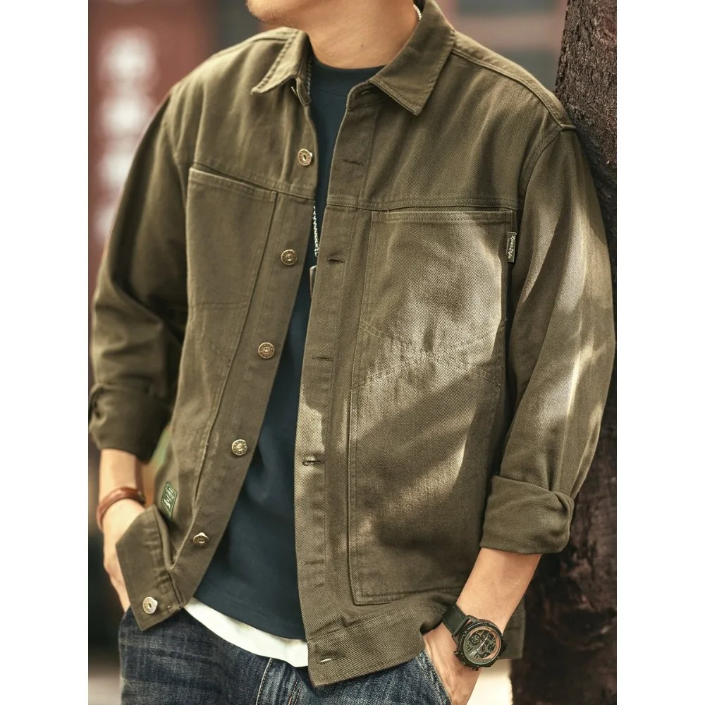 2026 New Trendy Male Heavy-duty Work Jacket - Loose and Trendy Denim Top