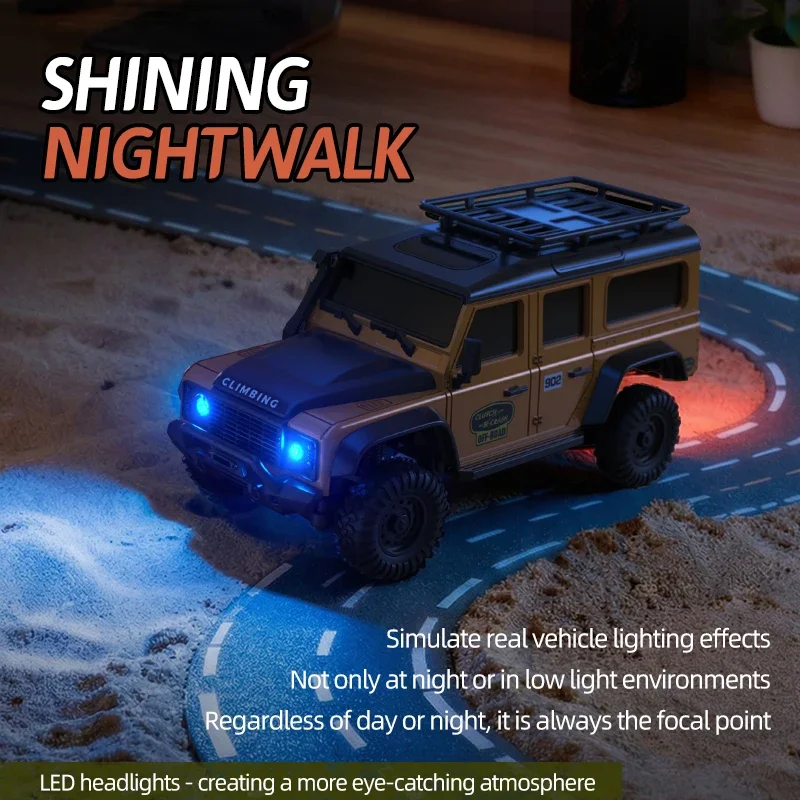1/43 Remote Control Off-Road Car R43 Series 4WD Climbing Drift Car 2.4G Remote Control Desktop Indoor Stress Relief Toy for Boys