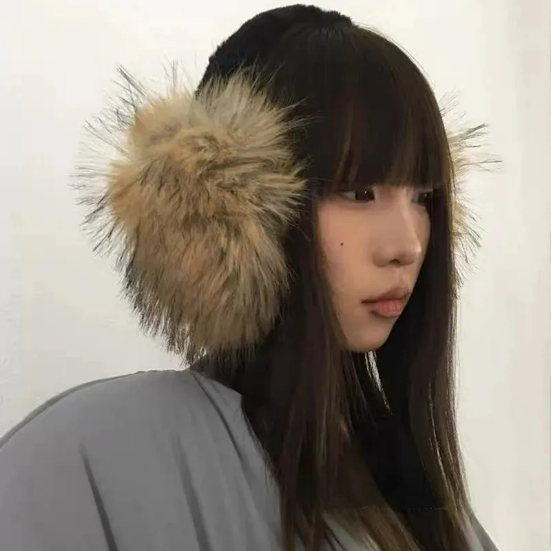 خمر غطاء للأذنين من المينك الصناعي Y2K رشاقته أفخم الأذن يغطي للنساء الرجال يندبروف الباردة حماية الشتاء رشاقته الدافئة الأذن يفشل #3