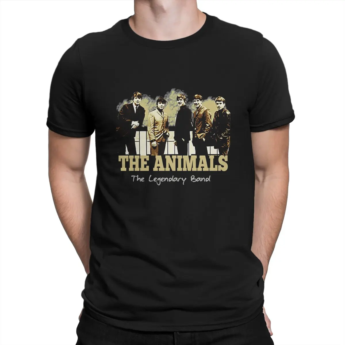 The greatest Band That Brought British Rhythm And Blues Music To Its Peak T Shirt for Men Pure Cotton The Animals Short Sleeve