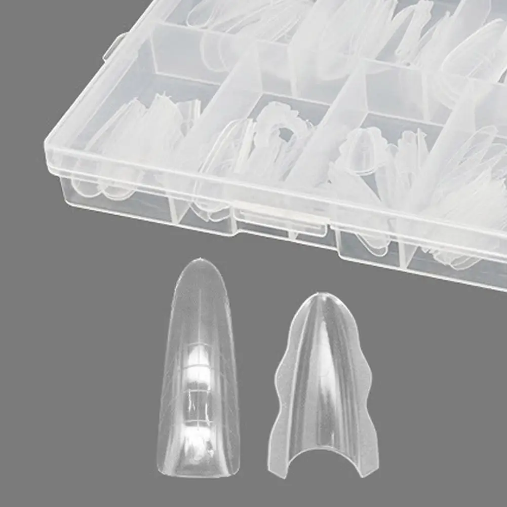 جديد ساندويتش أشكال أظافر مزدوجة 180 قطعة 15 حجم جديد 2025 ملحقات-أشكال مزدوجة نعش اللوز أشكال أظافر مانيكير قالب علوي قالب سفلي