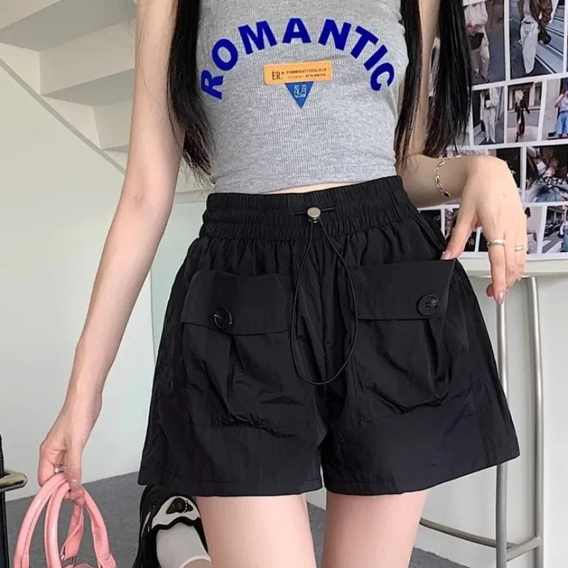 

Korean Style Summer Baggy Shorts for Women Loose Short Pants Woman Wholesale Fashion Clothing 2024 Elasticty New In Cheap Normal