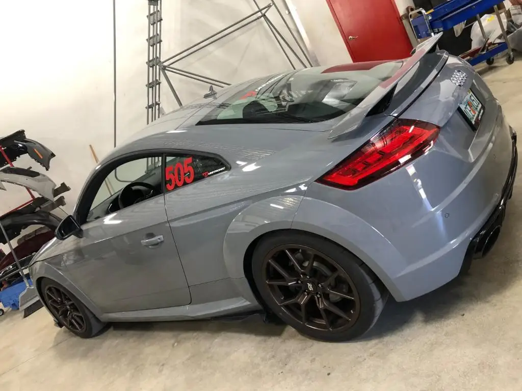 4pcs/set a Style Carbon Side Skirts for Audi TT MK3 Type 8S TTS TTRS TT SLINE 2-Door 2015-2018 view 2