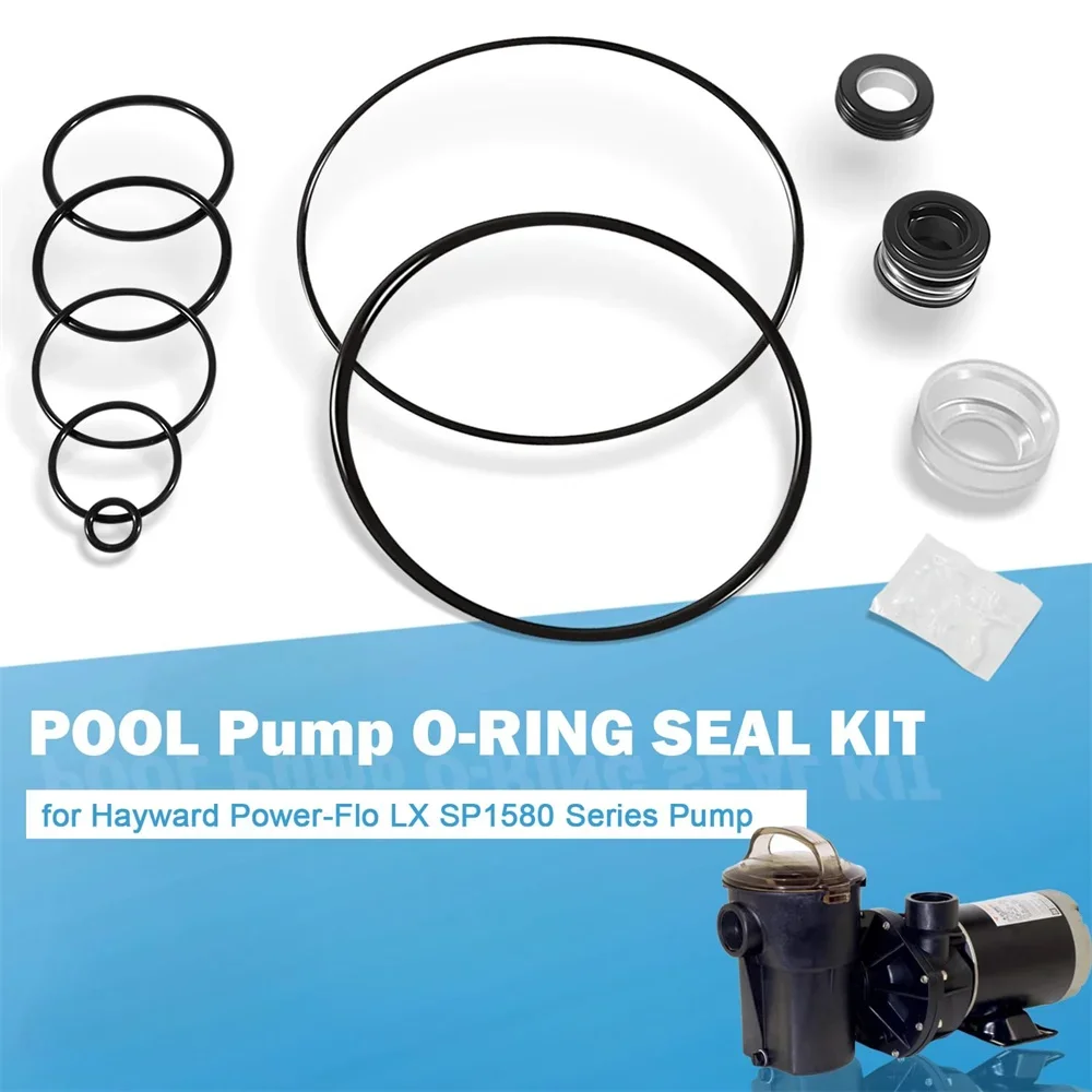 Pool Supply O-Ring Rebuild Repair Kit Pump O-Ring Seal Kit for Hayward Power-Flo LX SP1580 Series Pump Pool Interior Accessory