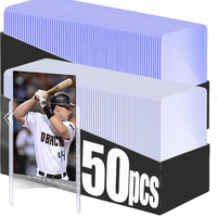 1/50pcs 35PT Transparent Card Sleeves TopLoaders PVC Hard Plastic Game Cards Holder Cover for Idol Photo Game Trading Cards