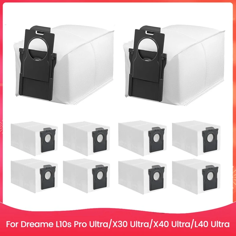 

ABKP-Dust Bags For Dreame L10s Pro Ultra/X30 Ultra/X40 Ultra/L40 Ultra Robot Vacuum Cleaner Replacement Canister Vacuum Bags