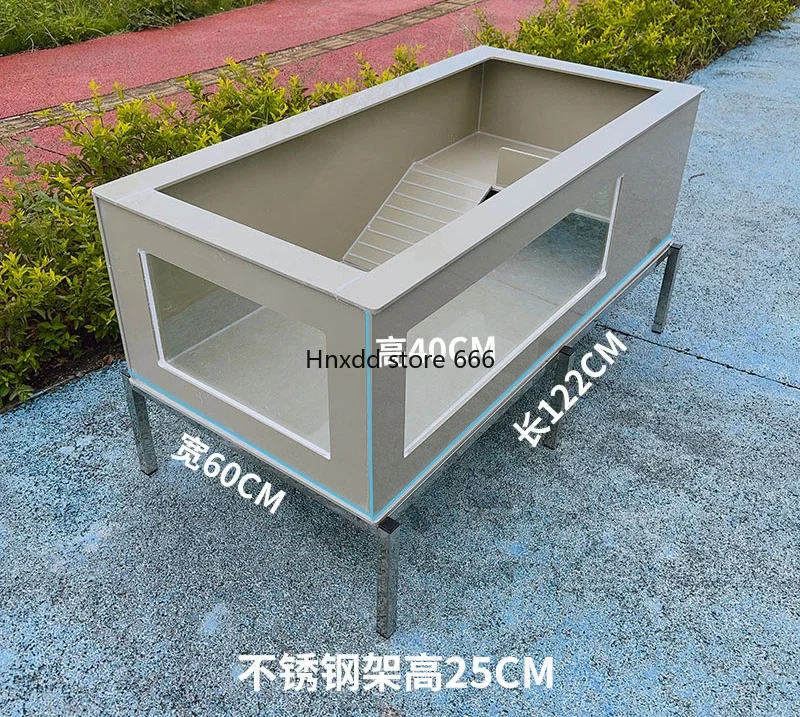 Plastic ultra-white glass turtle pool balcony turtle tank turtle breeding landscape