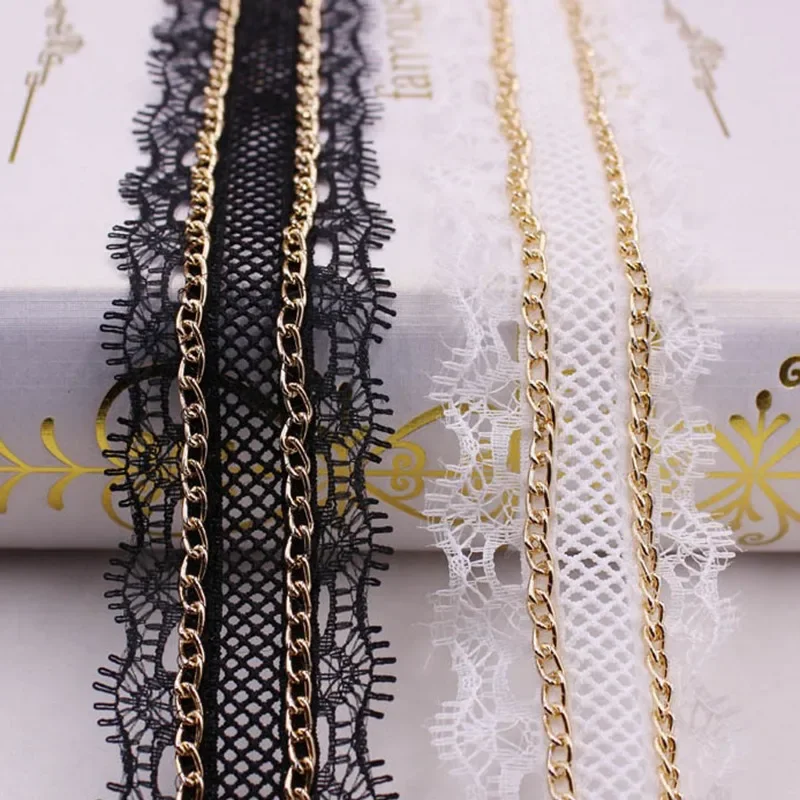 1 Yard Weiß-Schwarze Perlen-Spitzenborte mit Stickerei und Fransen, Neuestes Stoffband, Handgefertigte Hochzeits- und Nähzubehörteile für Kleidung – Detail 3