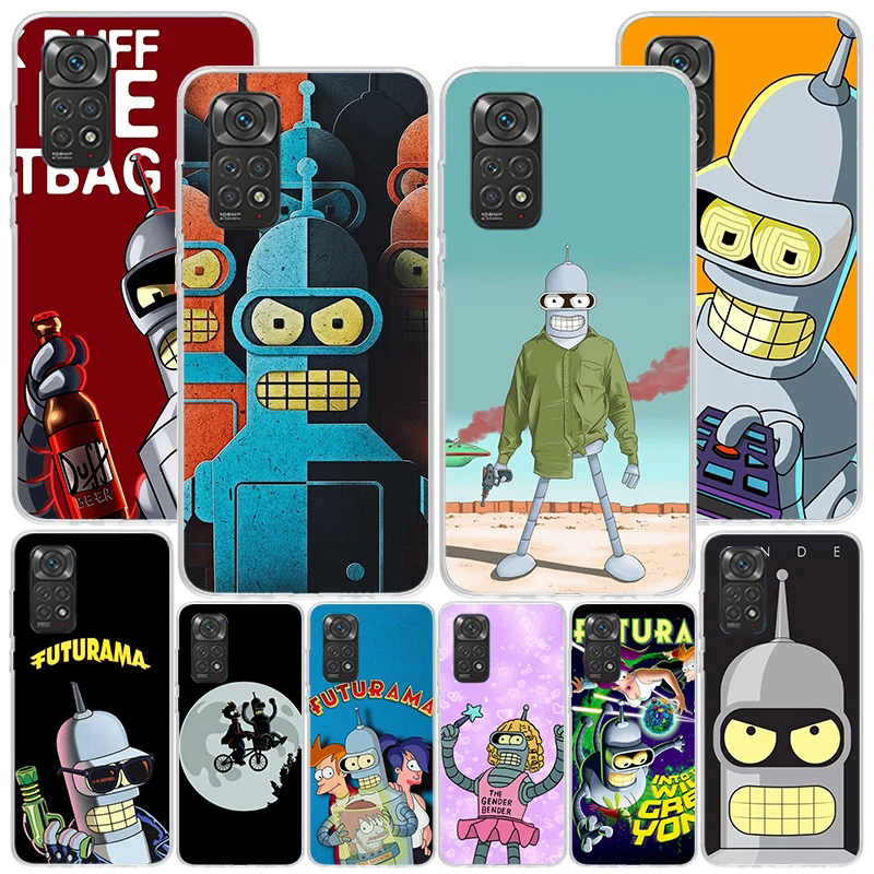 Cartoon F-Futuramas Phone Case For Xiaomi Redmi Note 13 12S 12 11 11S 11E 10 Pro Plus 10S 11T 9 9S 8 8T 7 5G Personalized Cover