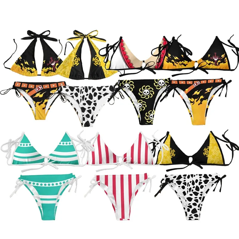 

Anime Swimsuit Cosplay Costume Captain Disguise Bikini Sexy Summer Swimwear for Women Halloween Carnival Party Clothes Roleplay